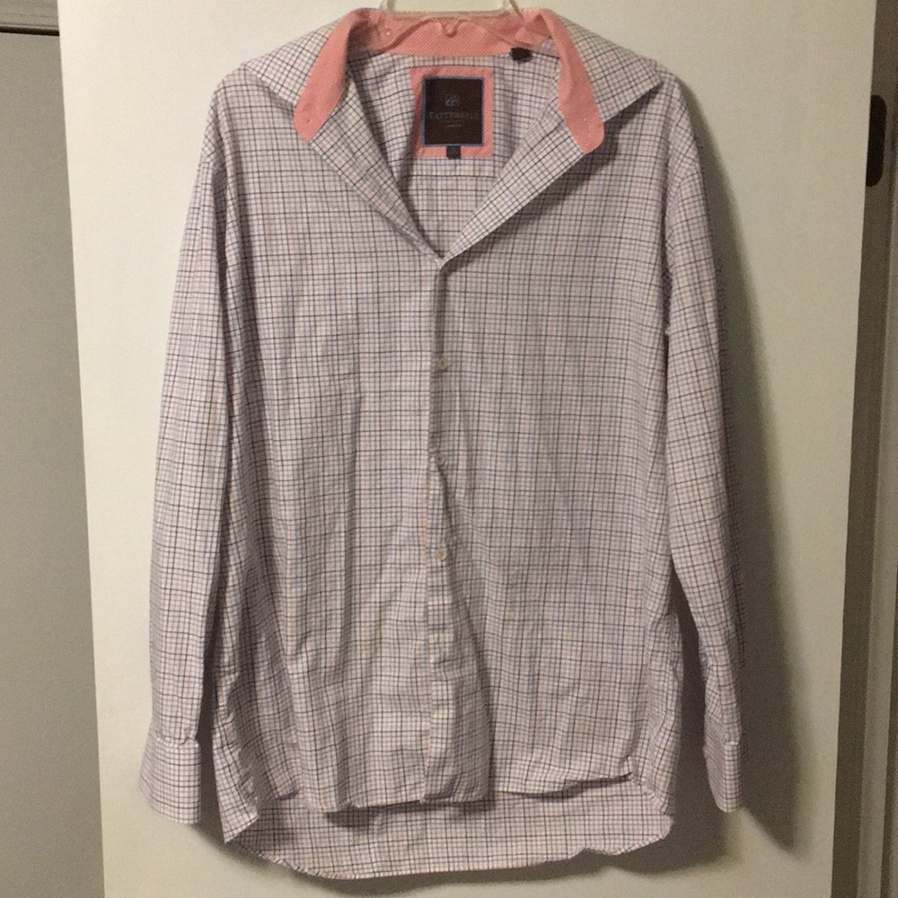 Tattersall London Multicolor Plaid Dress Shirt